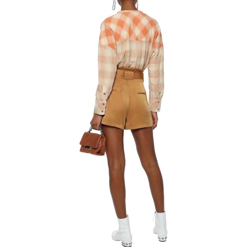 IRO women sz S Melda checkered long sleeve blouse sz 36 - Picture 4 of 12